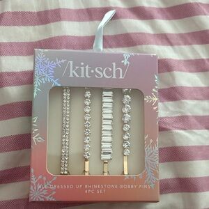 Kitsch Sparkling Rhinestone Hair Pins Set